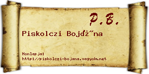 Piskolczi Bojána névjegykártya
